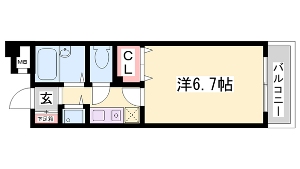 明石駅 徒歩7分 5階の物件間取画像